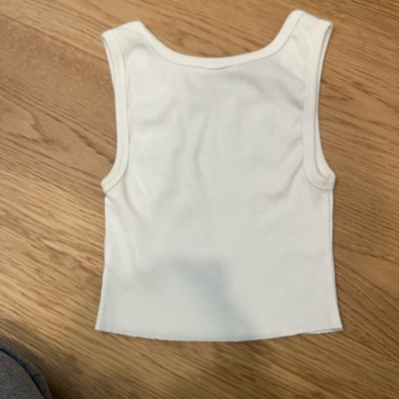 Reformation white ribbed crop top Adel tank size XS - Picture 4 of 6